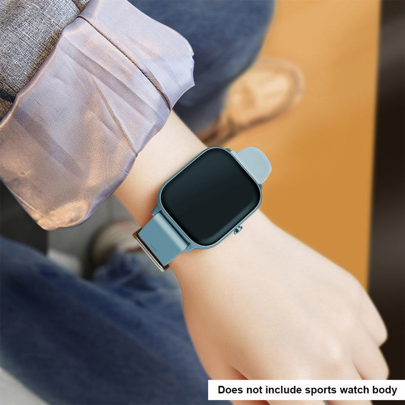 Compatible Model P8 Soft Silicone Sport Watch Band Blue Waterproof Sweat Proof