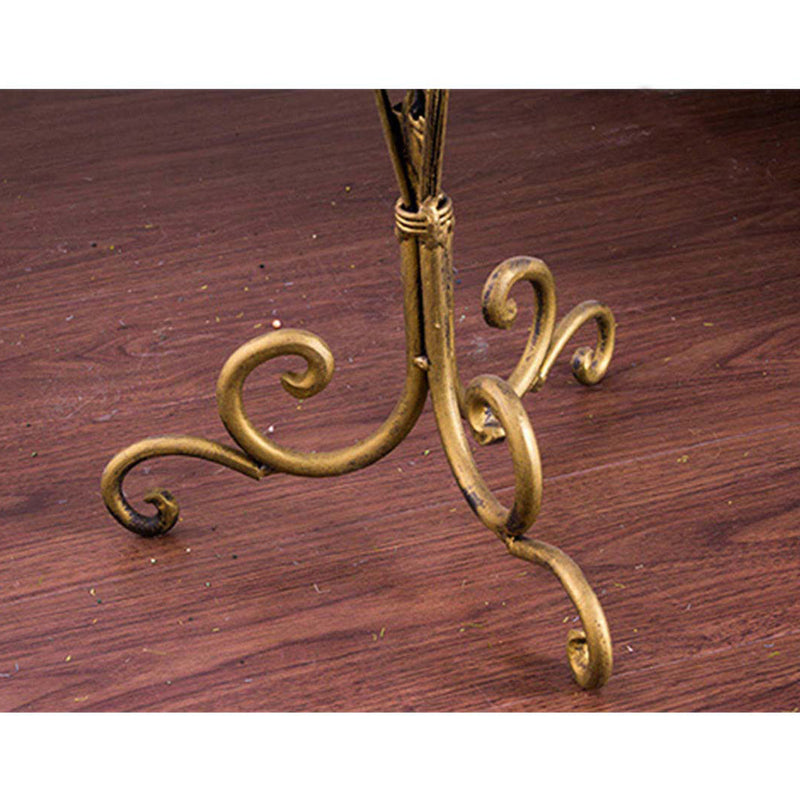 85cm Clear Glass Floor Vase Gold Metal Stand Home Decor
