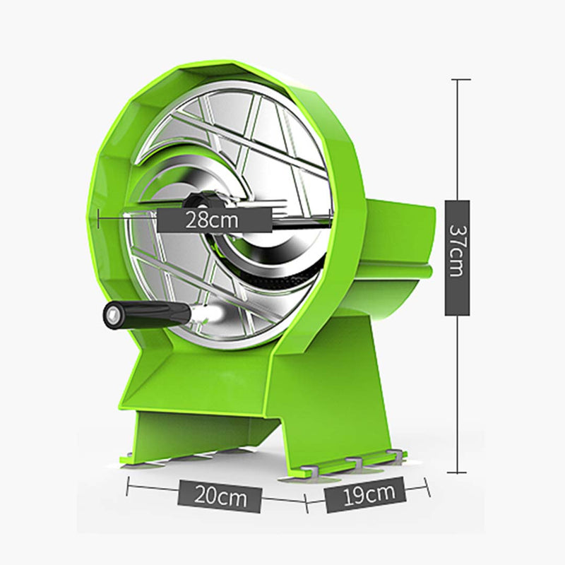 Manual Vegetable Fruit Slicer Kitchen Cutter 11x21cm Removable Blade Green