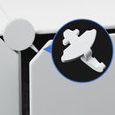 10 Cubes Portable White Wardrobe Modular Foldable Organizer Closet With Doors