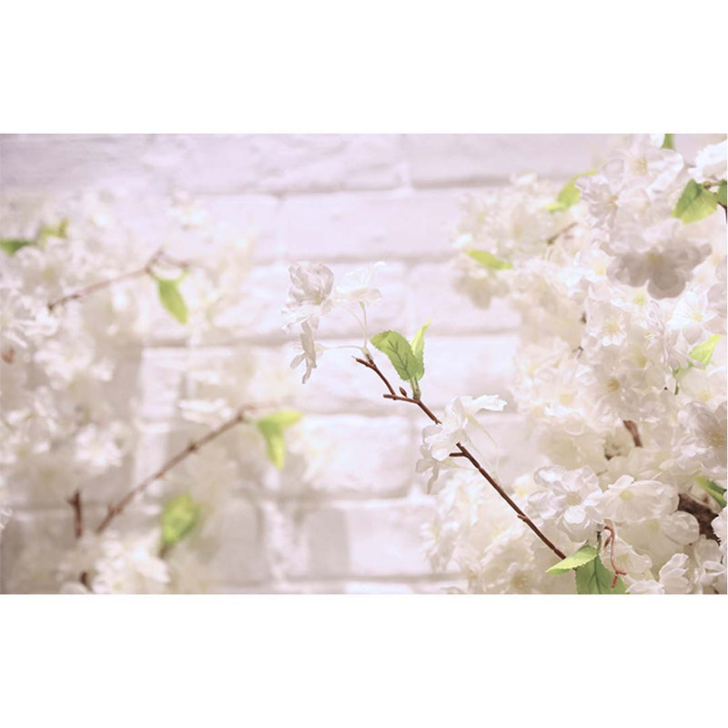 10X Artificial Cherry Blossom Stems Real Touch Silk Plastic 105cm White