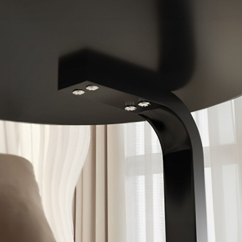 2X Black Marble Mini Side Table 50cm Lightweight Movable Metal Frame