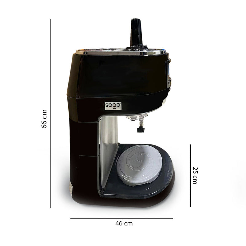 Electric Ice Shaver 300W 70kgs/h Commercial Machine Black Heavy-Duty Blades