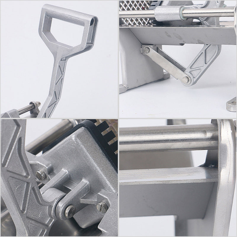 Stainless Steel Commercial Potato Cutter With 3 Blades For Vegetables Silver