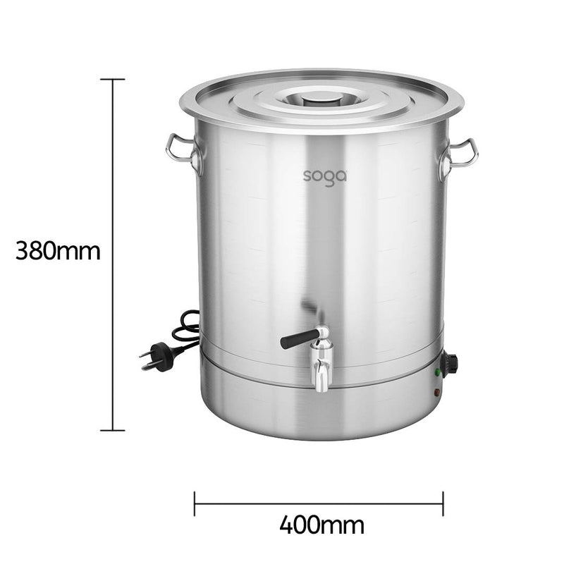 2X 21L Stainless Steel Electric Urn Commercial Water Boiler 2200W