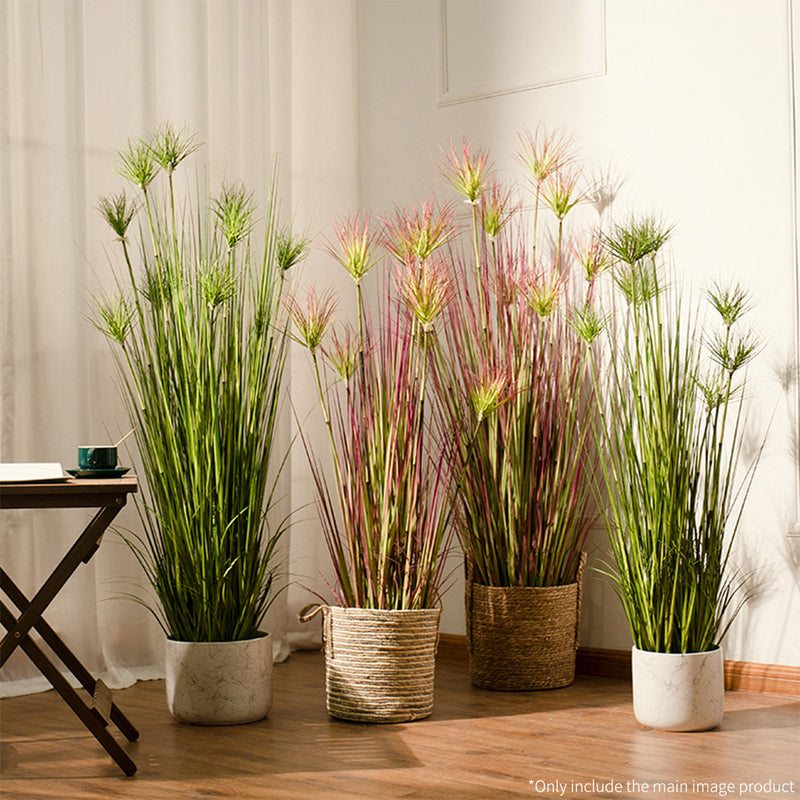 150cm Purple Red Artificial Potted Papyrus Plant Realistic Indoor Outdoor Decor