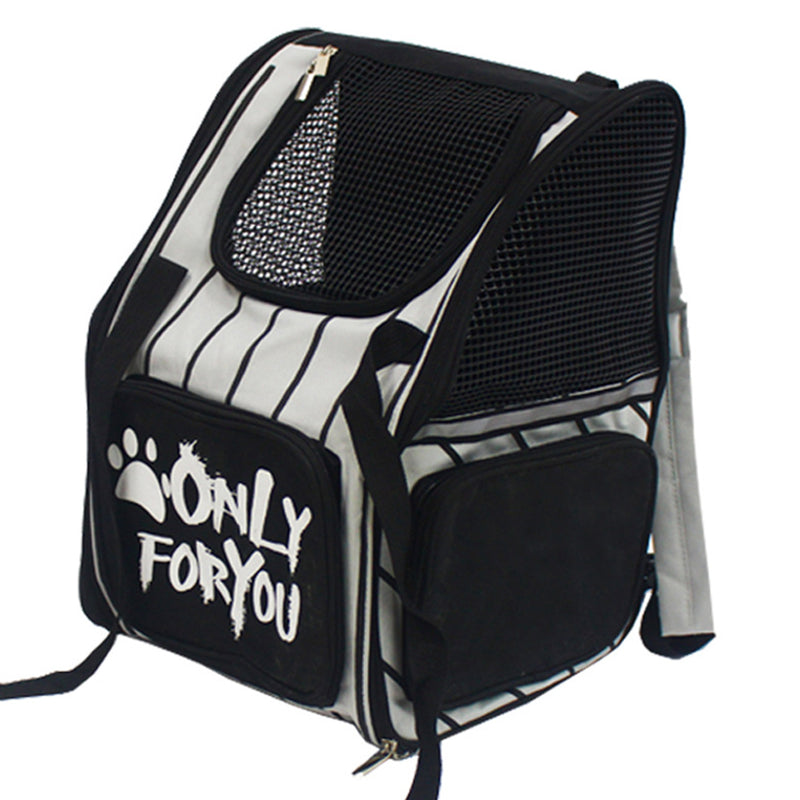 2X Black Pet Carrier Backpack Breathable Mesh Oxford Cloth Travel Essentials