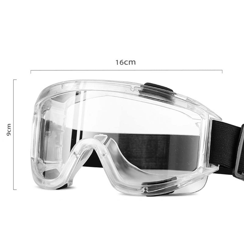 2X Safety Goggles Polycarbonate Lens Anti Fog Uv Windproof Fits Over Glasses