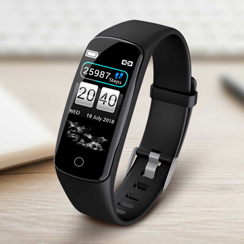 Smart Watch Fitness Tracker Red TPU Touch Screen Heart Rate Sleep Monitor