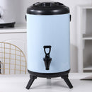 12L Stainless Steel Insulated Beverage Dispenser with Faucet Hot Cold White