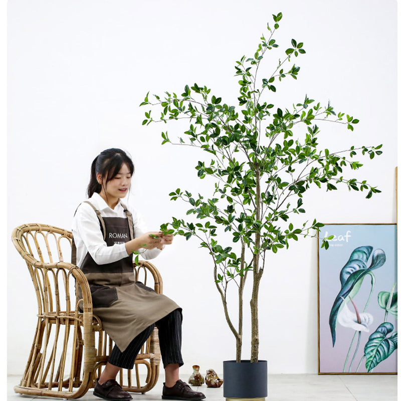 4X 180cm Green Faux Watercress Tree Silk Leaves Plastic Trunk Indoor Potted