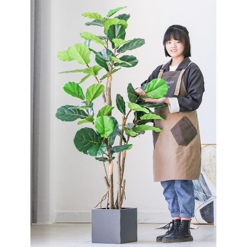 Potted Artificial Tree 155cm Polyurethane Polyethylene Realistic Green Indoor