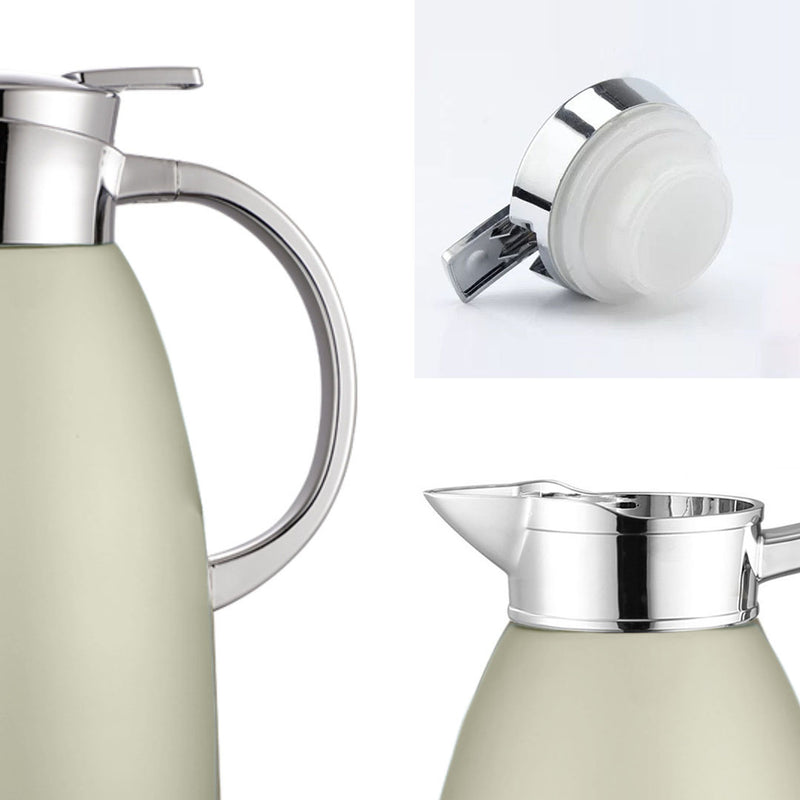 1.8L 3 Layer Vacuum Insulated Stainless Steel Flask Gold Wide Mouth Leak Proof