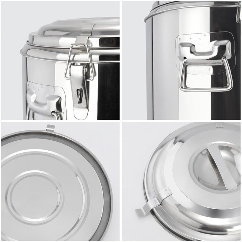 Insulated Stock Pot 18/10 Stainless Steel 12L Double Wall Foam Locking Lid