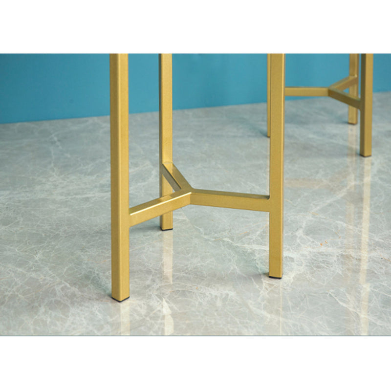 Metal Plant Stand Gold 30CM With 20cm Enamel Pot Corner Slim Indoor