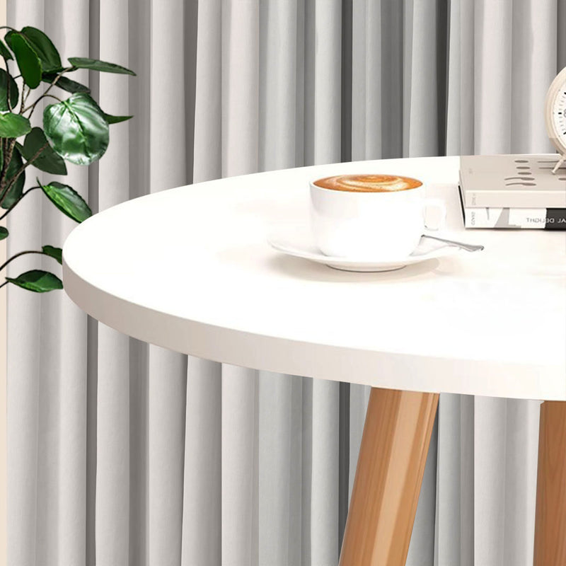 White 60x72cm Small Side Coffee Table Modern Wood Legs Living Room Balcony Decor