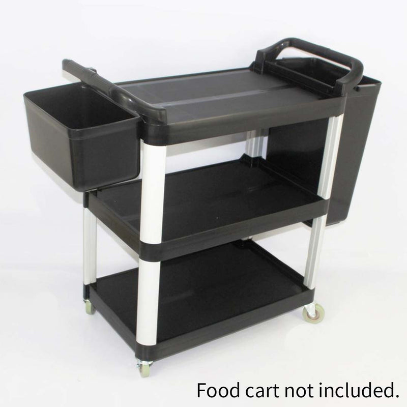 Small PVC Waste Storage Bin Utility Cart Transpor Durable 330x230x175mm