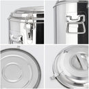 12L Stainless Steel Insulated Stock Pot Hot Cold Beverage Container 18/10 Steel
