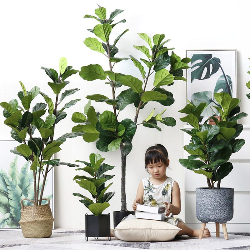 4X 120cm Artificial Potted Qin Yerong Tree Polyurethane Polyethylene Green