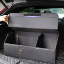 2X Leather Car Storage Box Collapsible Foldable Trunk Organizer Black Large