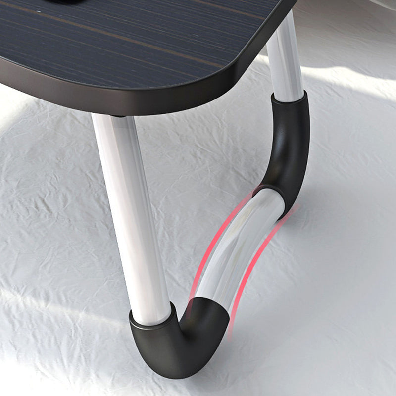 Portable Foldable Adjustable Bed Table Mdf Top 60x40x28cm Black Laptop Stand