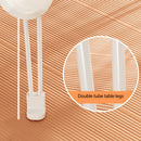 White Portable Folding Bed Table Adjustable Desk Cup Holder Particleboard Metal