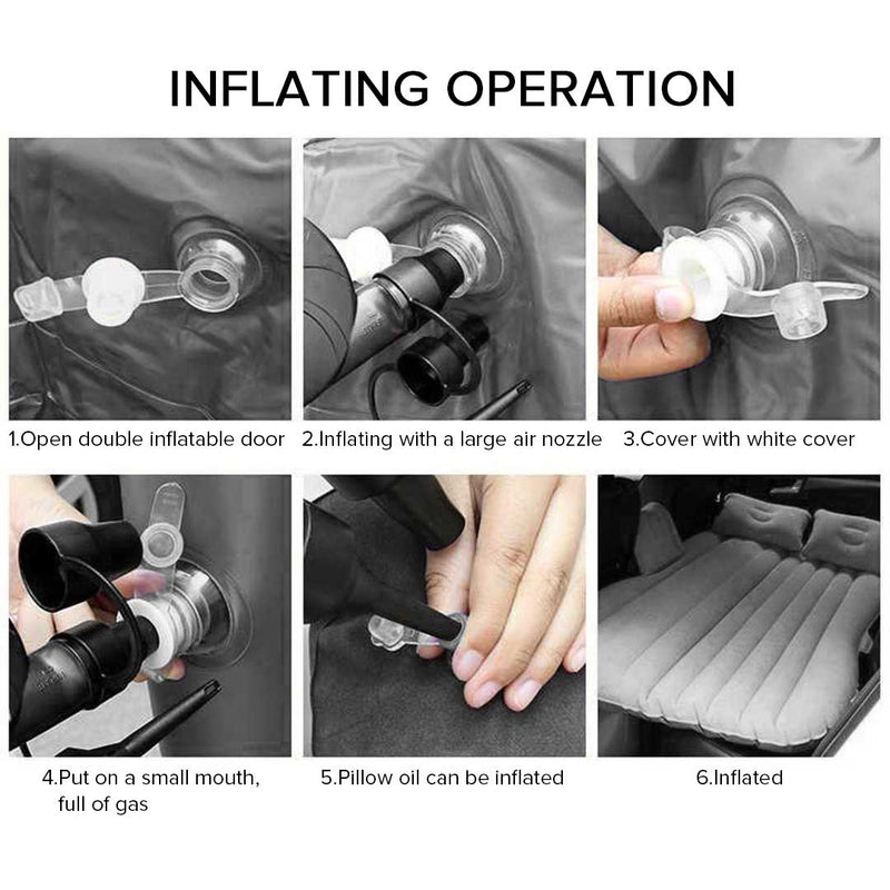 Portable Car Air Bed Mattress Vacuum Storage Organizer Black 600D Oxford
