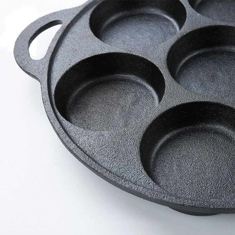 2X Cast Iron Takoyaki Pan 12 Molds Nonstick Stovetop Skillet 31.5cm