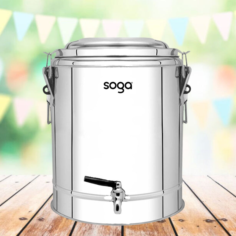 50L Stainless Steel Insulated Stock Pot for Hot Cold Beverages Events Home