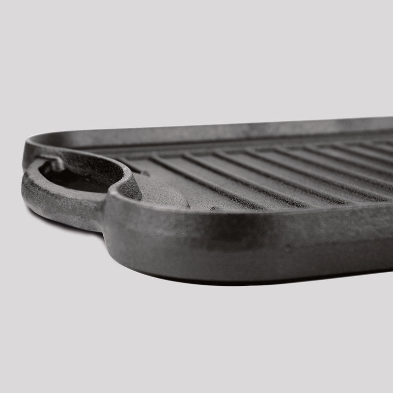 Cast Iron Ridged Grill Pan 50.8x25.4cm Reversible Preseasoned Nonstick