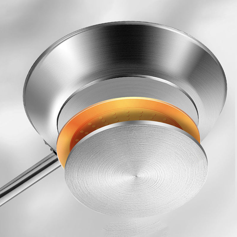 2X 28cm Stainless Steel Saucepan Tri Ply Aluminum Core Glass Lid Helper Handle