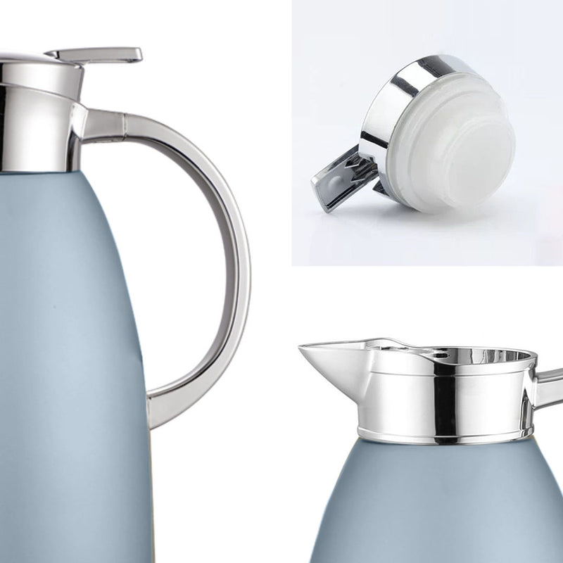 2.3L Blue 3 Layer Vacuum Insulated Stainless Steel Flask Wide Mouth Leakproof Lid