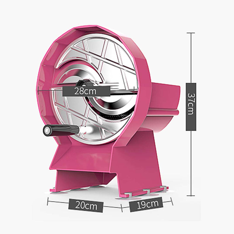 2X Commercial Manual Vegetable Fruit Slicer 11x21cm Pink Removable Blade