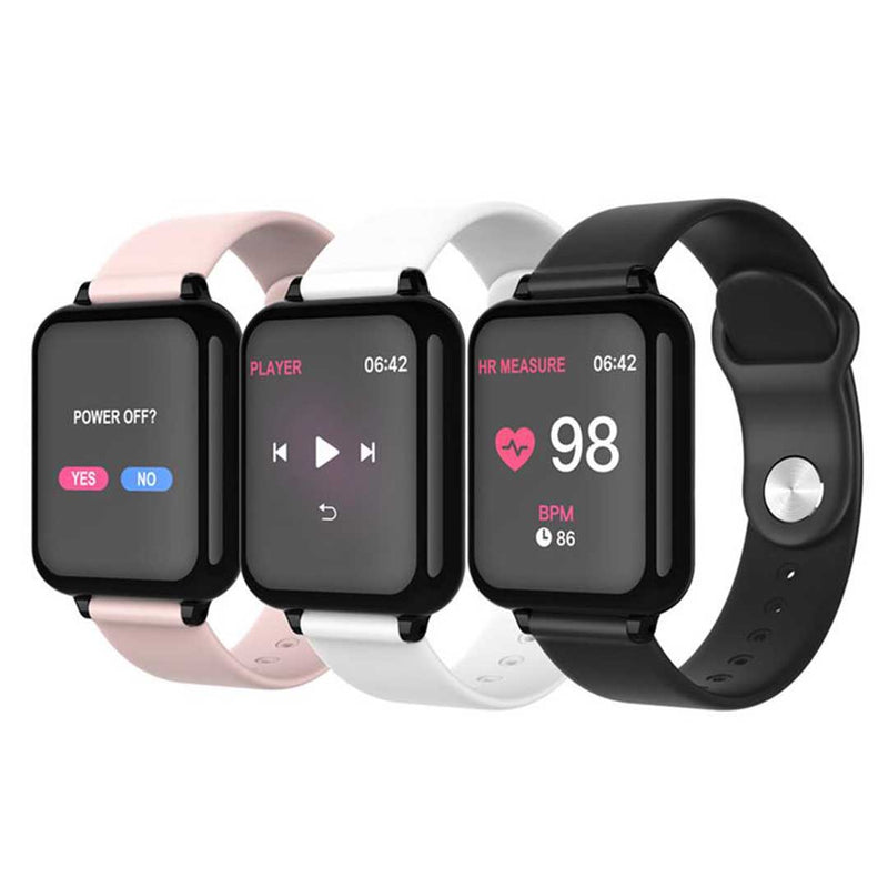 Smart Fitness Watch 1.3 Inch Ips Waterproof Heart Rate Blood Pressure White