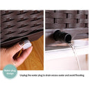 120cm Raised Planter Box Outdoor Plastic Self-Watering Garden Bed Dark Brown