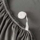 1-Seater Grey Sofa Cover Stretch Couch Protector Polyester Slipcover Home Decor