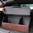 4X Leather Car Boot Organizer Medium Foldable Collapsible Storage Box Black