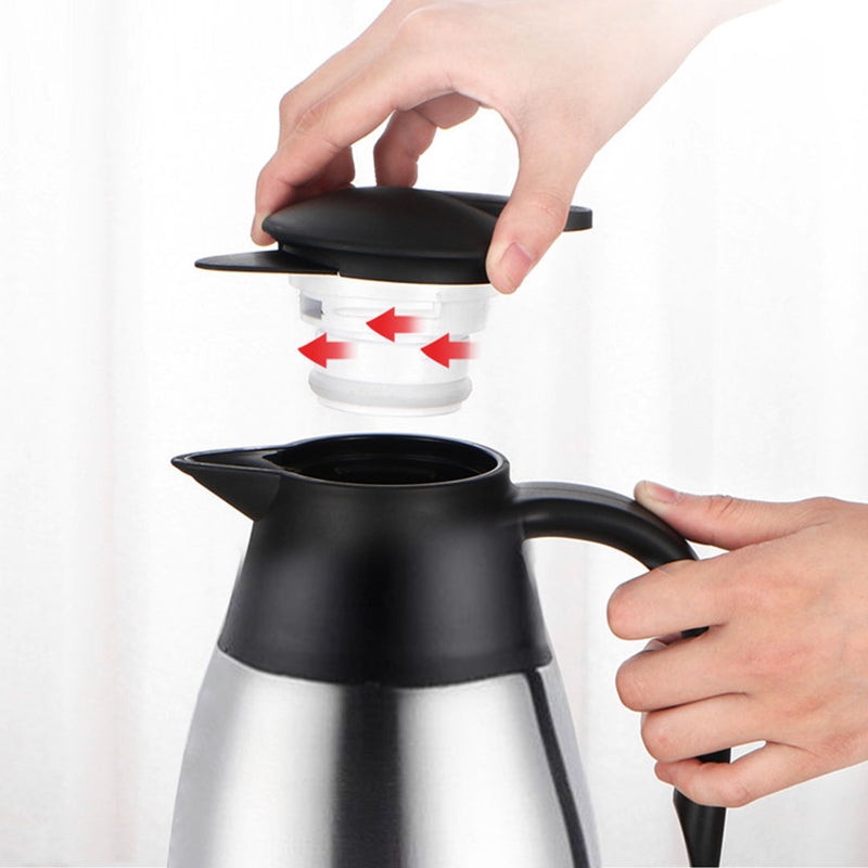 2.0L Stainless Steel Thermal Flask Triple Layer Insulated Vacuum Silver