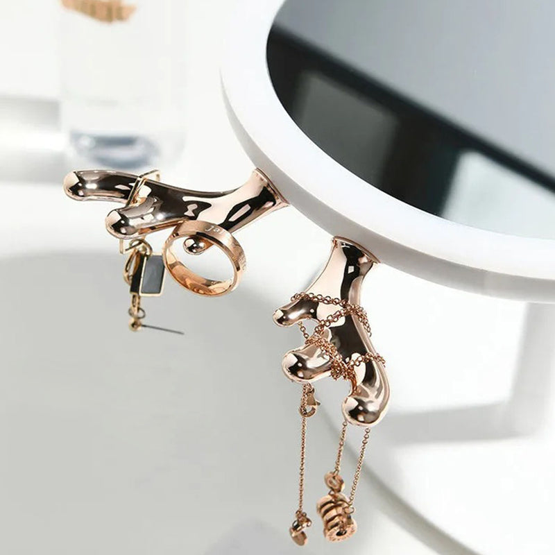 Antler Led Makeup Mirror Rechargeable Dimmable Plastic Tabletop Vanity White
