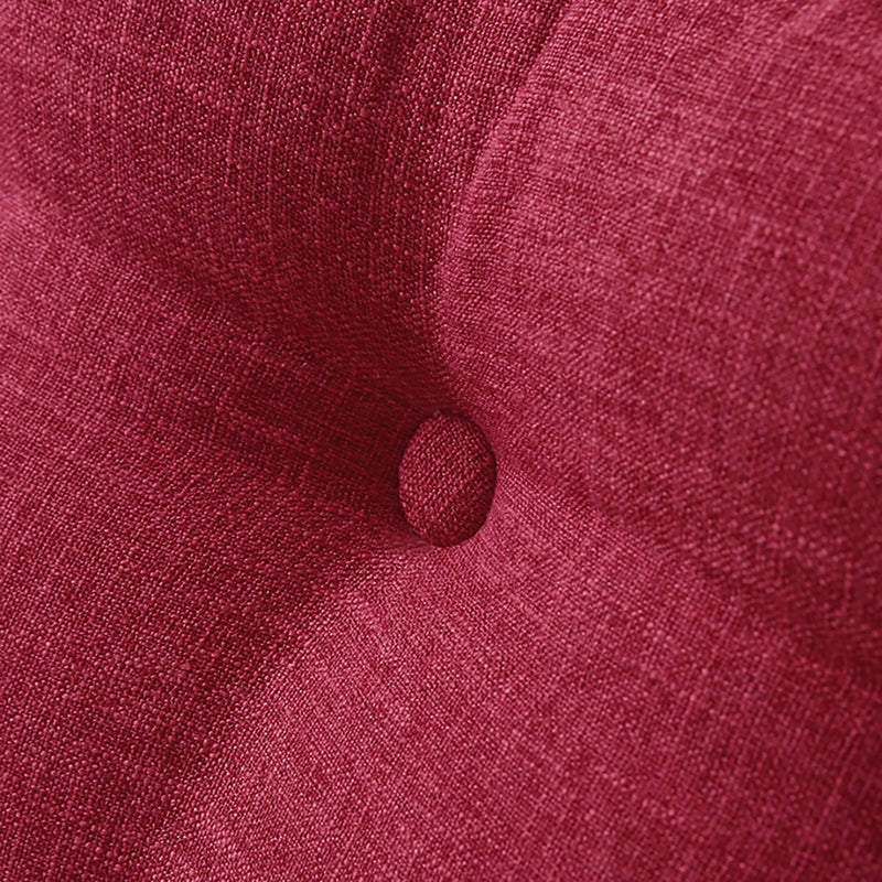 100cm Triangular Wedge Bed Pillow Polyester Rose Red Button Tufted Backrest