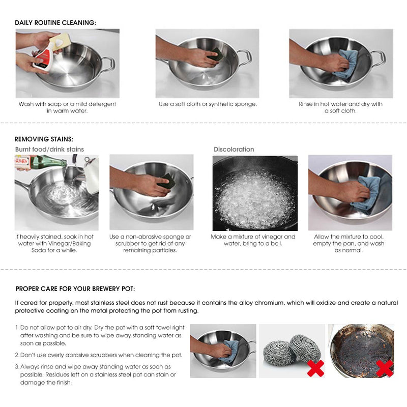 Insulated Stock Pot 18/10 Stainless Steel 12L Double Wall Foam Locking Lid