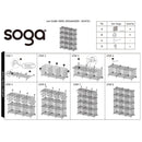 White Portable 12 Cube Modular Storage Organizer Iron Mesh Space Saver Shelf