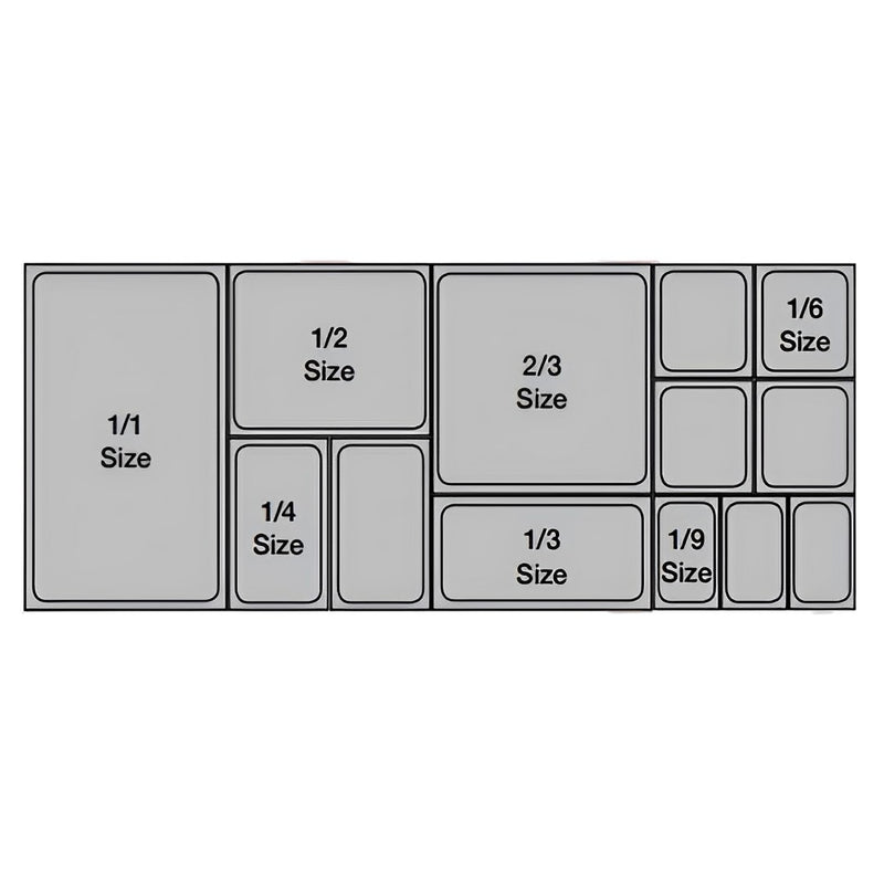 100mm 1/1 Gastronorm Pan Polycarbonate Clear 53x32.5cm Bundle of 6