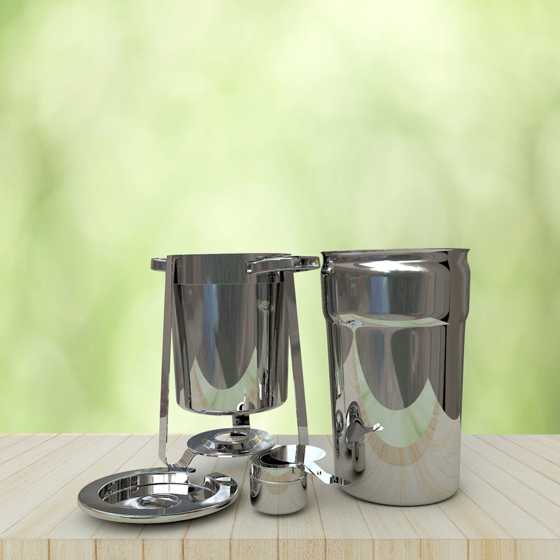 4X 7L Stainless Steel Round Soup Warmer Chafing Dish Mirror Finish