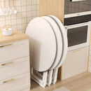 White Minimalist Wood Table 80cm Modern Design Versatile Dining Work Surface