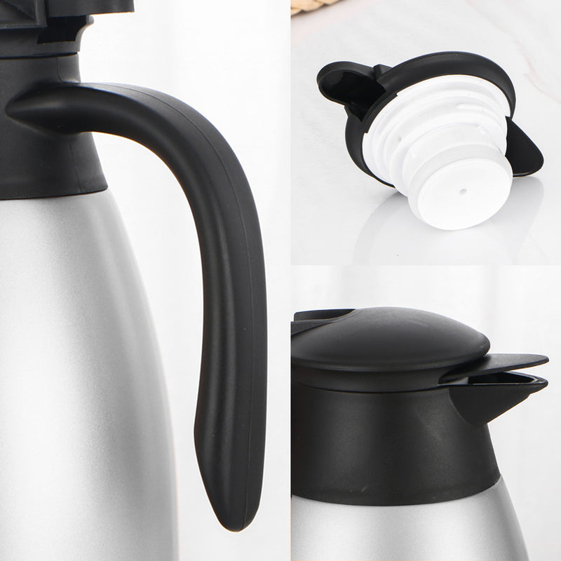 Thermal Flask 1.5L Stainless Steel Triple Layer Vacuum Insulated Silver