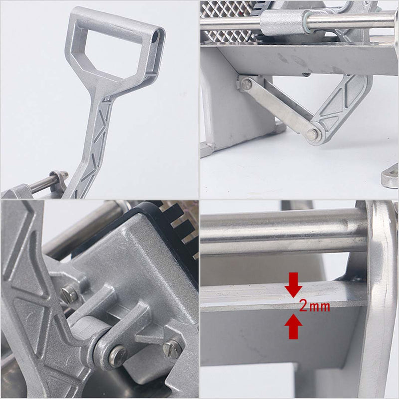 Stainless Steel Commercial Potato Cutter With 3 Blades For Vegetables Silver