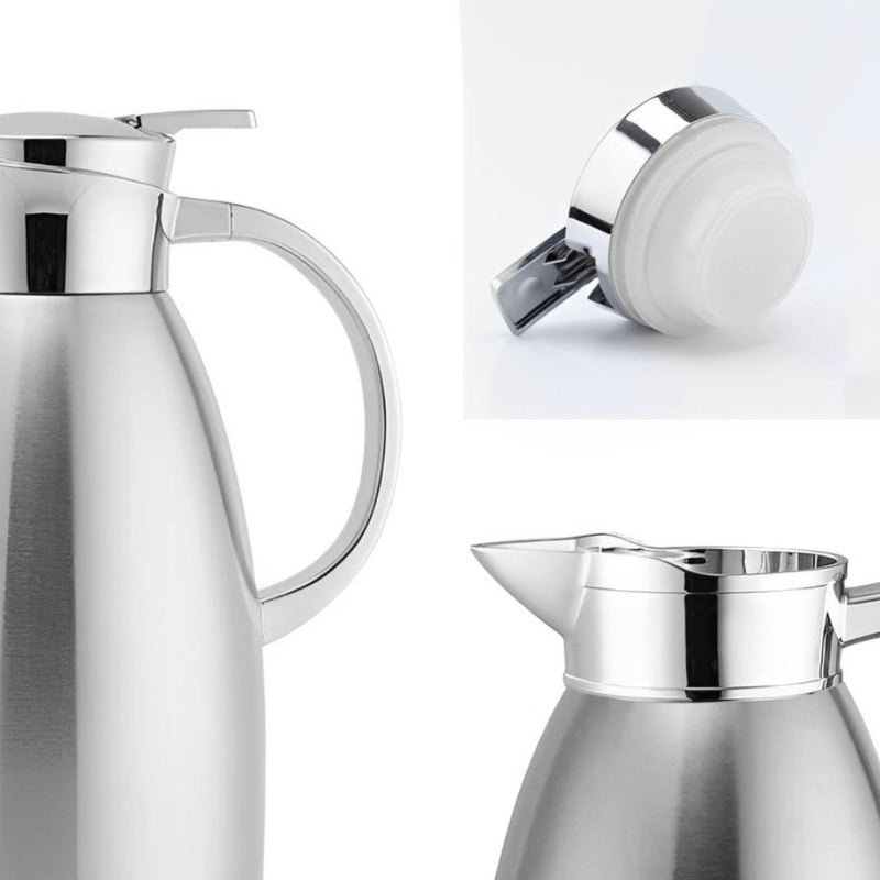 2.3L Double Wall Vacuum Thermal Flask Stainless Steel Silver Wide Mouth