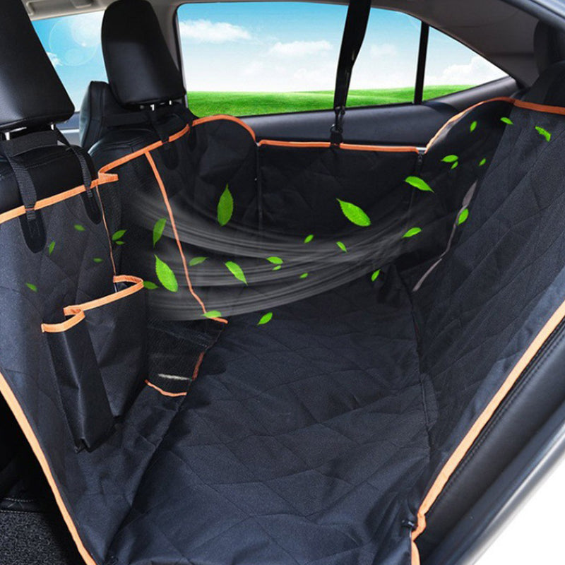 Pet Car Seat Cover 600D Oxford 137x147x35cm Waterproof Padded Nonslip Black