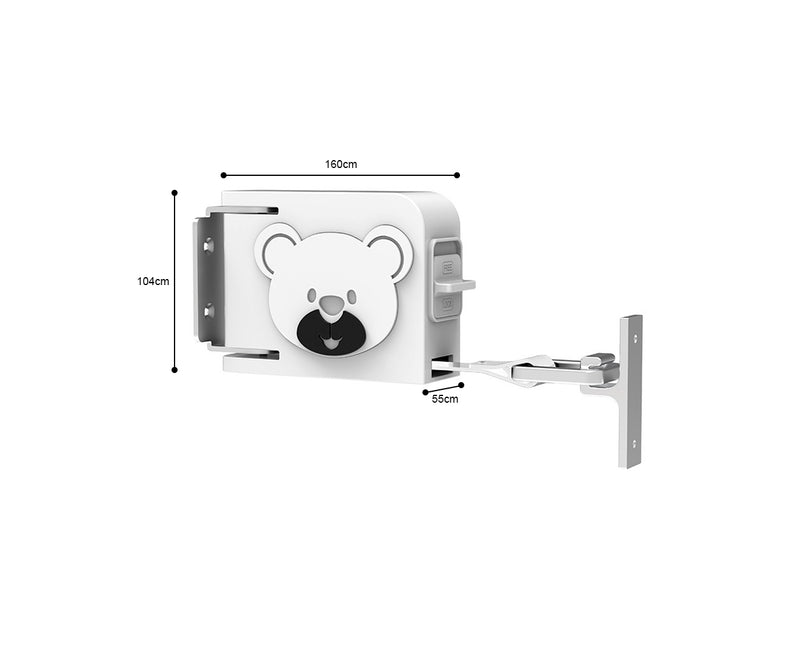 160mm Wall Mounted Retractable Clothesline Rack ABS TPU Aluminum 20kg White